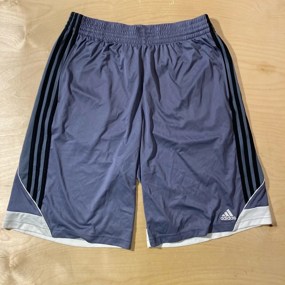 Adidas Men's Gray and Black Athletic Shorts Large (B)